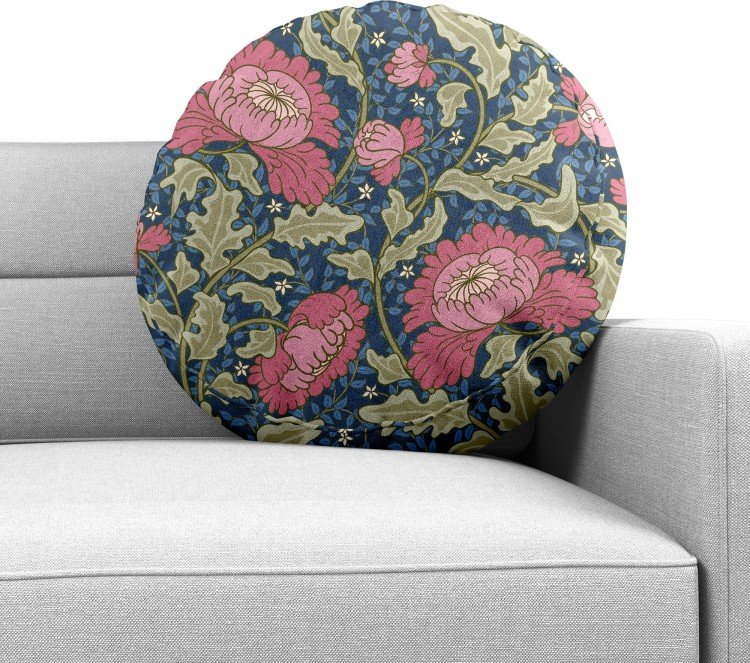 Подушка круглая Cortin «Розовые цветы»