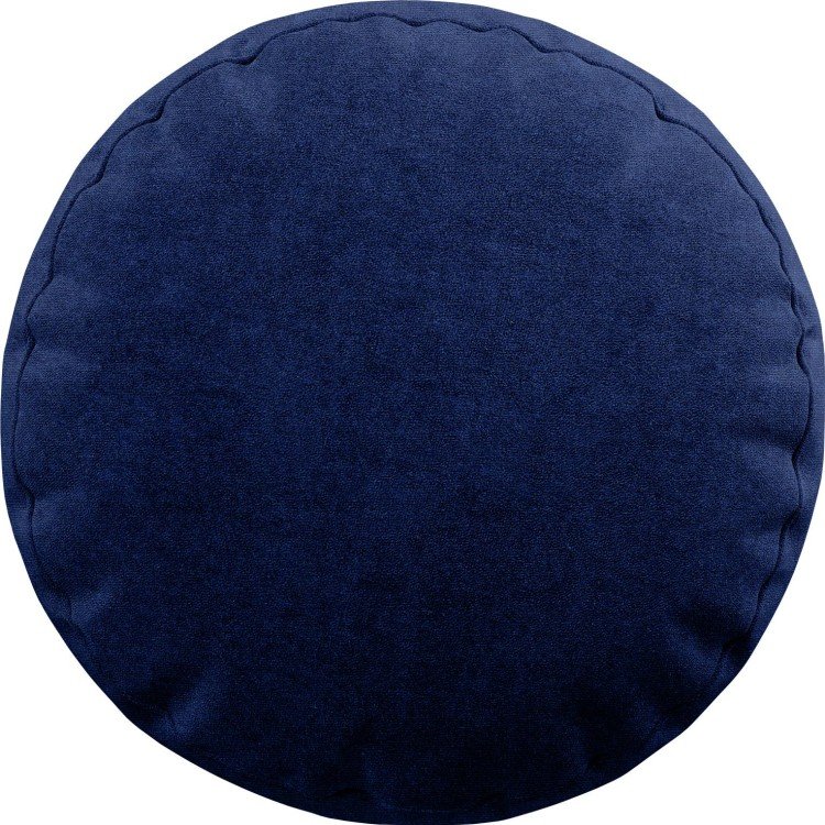Подушка круглая «Кортин» канвас синий электрик