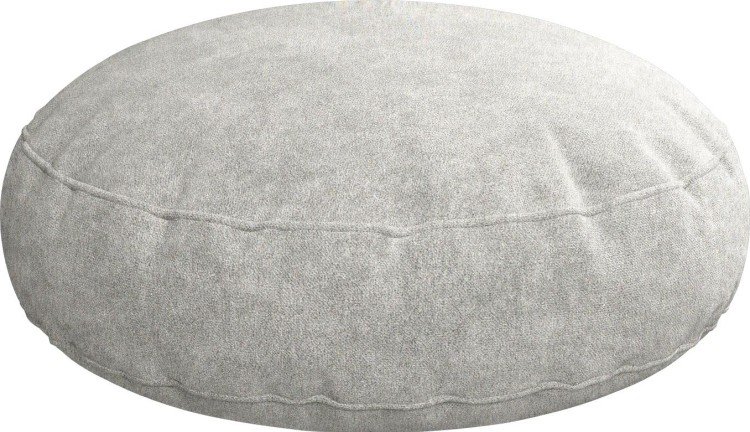 Подушка круглая «Кортин» софт мрамор светло-серый