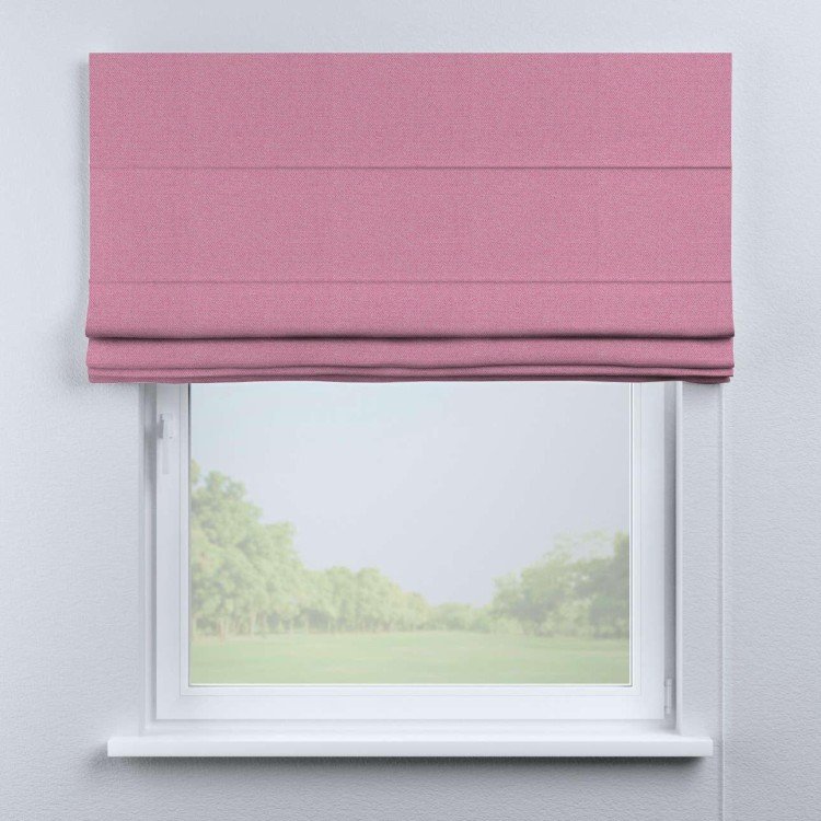 Римская штора «Кортин» для проема, ткань лён димаут, розовый