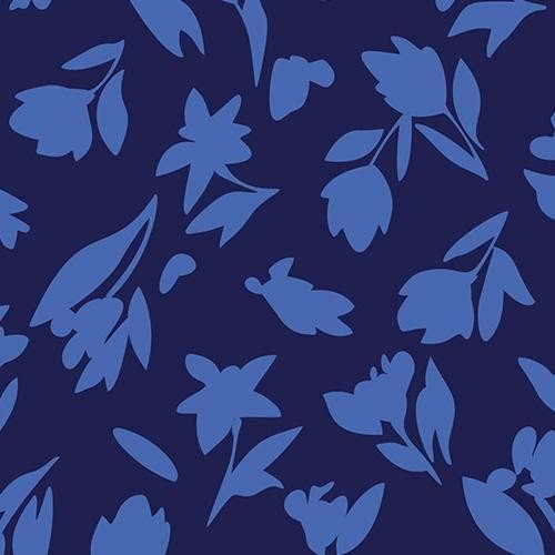 Блэкаут с принтом «Синие цветы»